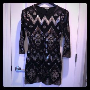 Sequin Aztec Dress